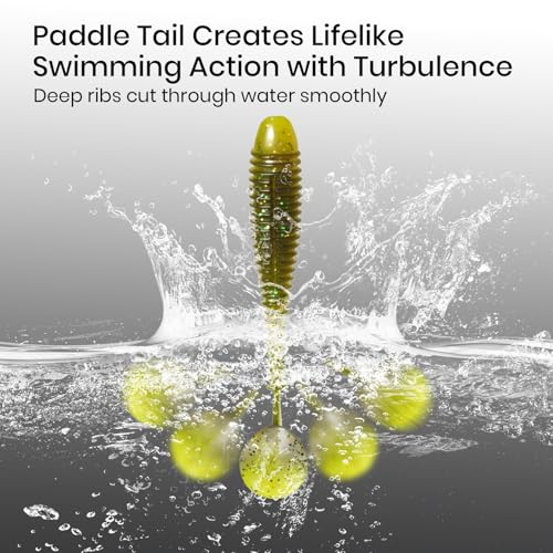 Pristis SwingShad, 35 pcs 3'' Paddle Tail Swimbaits, Soft Plastic Fishing Lures for Bass Crappie Smallmouth, Durable Swim Baits Sinking Swimmer Kit for Saltwater Freshwater Texas Carolina Fitness Rig - color: Bluegill