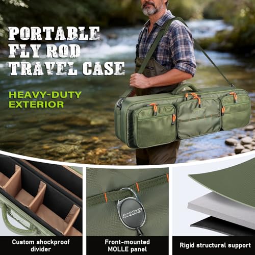 QualyQualy Fly Fishing Combo Starter Kit, 9Ft Fly Rod 4-Piece Graphite Rod with Bag, Accessories, Die Cast Aluminum Pre-Loaded Reel, Chest Pack, Fly Fishng Net & Flies - color: B-5/6-Glod Reel（Rod Case）