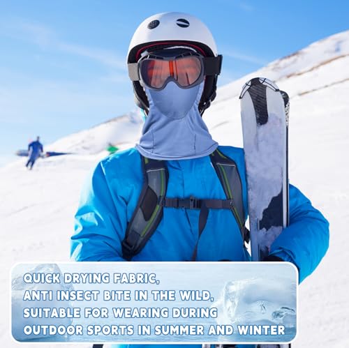 6 Packs Ski Mask Sun UV Protection Hood Breathable, Balaclava Face Mask for Men Women - Motorcycle Fish - color: 6pcs-color Mix a