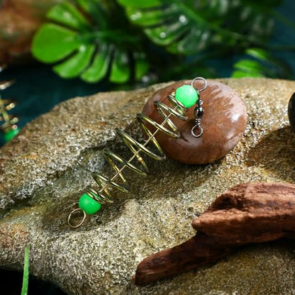 12PCS Luminous Carp Fishing Feeder, Bait Thrower, Fishing Feeder Bait Cage, Lures Cage Basket Minnow Baits