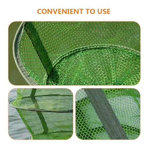 FAVOMOTO Foldable Nylon Fish Storage Bag Fishing Basket Mesh Net Lightweight Collapsible Fish Keeping Net for Outdoor Fishing and Bait Catching, 40cm Diameter
