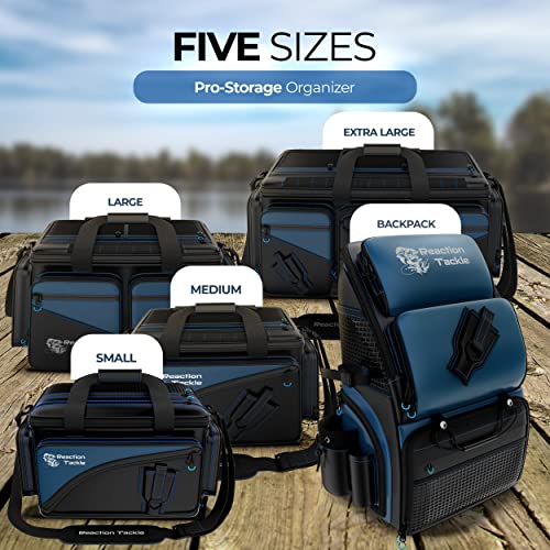 Reaction Tackle Saltwater Fishing Tackle Bags, Water Resistant 1000D PVC Tackle Box Bag with Removable Dividers, Fits 3600 and 3700 Trays, Small - size: Small Bag