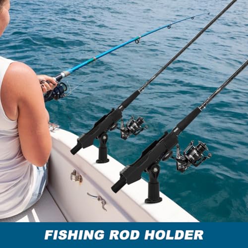 2pack Fishing Rod Holders for Boat, Kayak Fishing Rod Holder Boat Fishings Pole Holders for Track Mount/Deck Mount, Fishings Gear Accessories for Kayak, Canoe, Boat