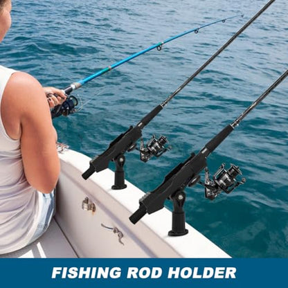 2pack Fishing Rod Holders for Boat, Kayak Fishing Rod Holder Boat Fishings Pole Holders for Track Mount/Deck Mount, Fishings Gear Accessories for Kayak, Canoe, Boat