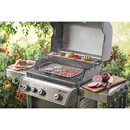 Weber Large Fish Basket – Flexible Wire Grilling Basket for Delicate Foods, Fits Weber Q 300+ Gas Grills & 18.5"+ Charcoal Grills - style: Easy Open Packaging