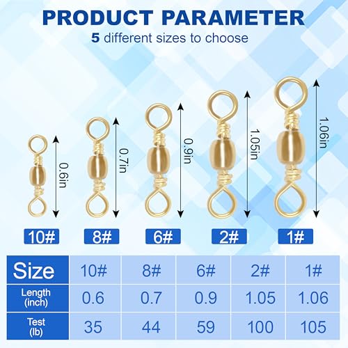 Fishing Barrel Swivels 50 100PCS Saltwater Freshwater Swivels Fish Tackle Accessories Fishing Line Connector High Strength Stainless Steel Solid Ring Rolling Fish Swivel - size: 2#, style: 100PCS
