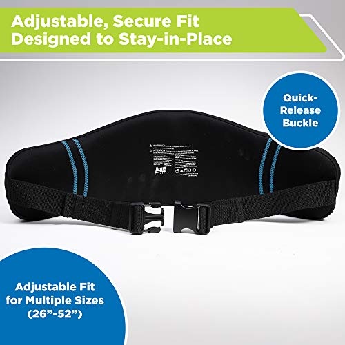 New Aqua Water Fitness Deluxe Flotation Belt – Adult Aquatic Swim Belt for Water Aerobics and Other Pool Exercise – Black/Blue