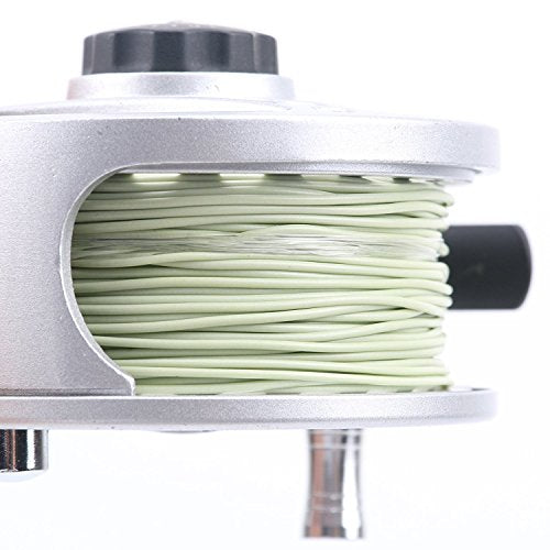 M MAXIMUMCATCH Maxcatch ECO Large Arbor Fly Fishing Reel (3/4wt 5/6wt 7/8wt) and Pre-Loaded Fly Reel with Line Combo - color: Silver (With Line Pre-loaded), size: 5/6 weight