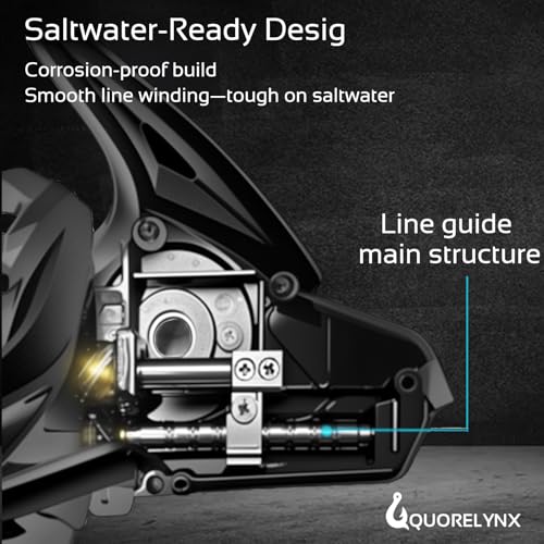 Saltwater Spinning Reels 8000/10000/14000, Heavy Duty Surf Fishing Reel for Long Casting, 6+1BB, 4.8:1 Gear Ratio, 61lbs Max Drag, Corrosion-Resistant CNC Aluminum High Capacity Spool - size: 14000