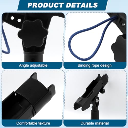 2pack Fishing Rod Holders for Boat, Kayak Fishing Rod Holder Boat Fishings Pole Holders for Track Mount/Deck Mount, Fishings Gear Accessories for Kayak, Canoe, Boat