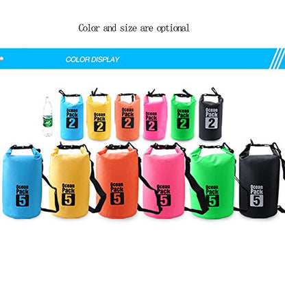 Dry Sack/Floating Waterproof Bag 2L/5L/10L/20L/30L for Boating, Kayaking, Hiking, Snowboarding, Camping, Rafting, Fishing and Backpacking - color: Black, size: 2L