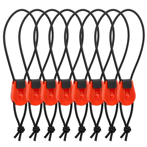SAMSFX Fishing Rods Belt Stretchy Wrap Pole Straps Elastic Cable Ties for Casting, Spinning & Fly Rods - color: 4pcs, Red