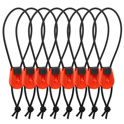 SAMSFX Fishing Rods Belt Stretchy Wrap Pole Straps Elastic Cable Ties for Casting, Spinning & Fly Rods - color: 4pcs, Red