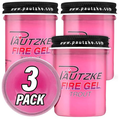 Pautzke Fire Gel Bait Scent Fishing Attractant, Long-Lasting Fish Scent Gel, Freshwater Saltwater Compatible, Strong Scent Trail, Easy Apply Lure Enhancer - color: 3-Trout