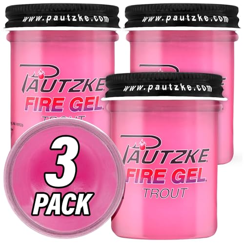Pautzke Fire Gel Bait Scent Fishing Attractant, Long-Lasting Fish Scent Gel, Freshwater Saltwater Compatible, Strong Scent Trail, Easy Apply Lure Enhancer - color: 3-Trout