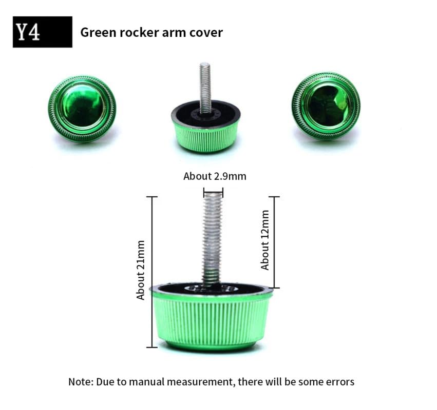 Pack of 5 Replace Parts New Fishing Reel Handle Screw Nut Caps Fishing Tackle Tools for Spinning Reel Crank Power Foldable Outdoor Accessories - color: Green 5pcs