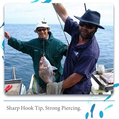 10PCS High-Carbon Steel Circle Hooks Barbed Fishing Hooks with Holes, Freshwater and Saltwater Fishing Hooks for Tuna, Catfish, Bass - size: 6/0