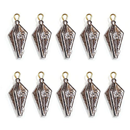 5-20pcs/pack Fishing Pyramid Weights Bullet Lead Sinker Weights Kit 10g 20g 30g 40g 50g 60g 80g - size: 50g - 5 pcs