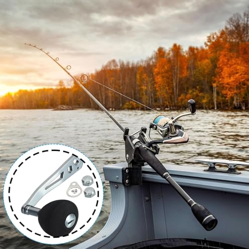 3 Pack Baitcasting Reel Handle Replacement - Power Handle with Non-Slip EVA Knob, Ambidextrous T-Type Fishing Reel Crank for Most Baitcaster Reels