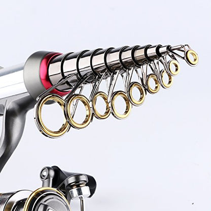Telescopic Fishing Rod Reel Combo Travel Spinning Pole Set with Accessory | Saltwater Freshwater Fishing Gear Tool Kit with Carbon Fiber Rod Reel Lures Hooks Carrier Bag for Kids Adults Beginner - color: Black-5.9FT