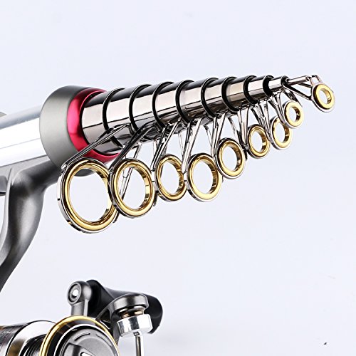 Telescopic Fishing Rod Reel Combo Travel Spinning Pole Set with Accessory | Saltwater Freshwater Fishing Gear Tool Kit with Carbon Fiber Rod Reel Lures Hooks Carrier Bag for Kids Adults Beginner - color: Black-7.87FT