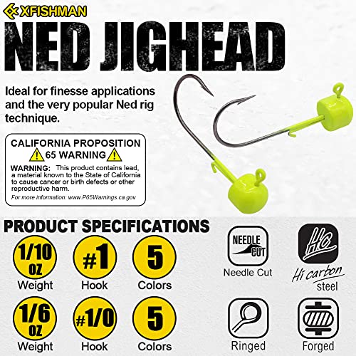 Ned-Rig-Kit-Finesse-Baits-Soft-Plastic-Worms-Fising-Lure for Bass Stick Swimbait Minnow Crawfish Lures Shroom Ned Jig Head Kit - color: 35-Piece 2.5'' Crawfish Baits Ned Rig Kit