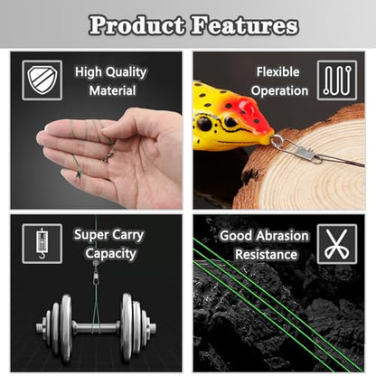 Fishing Leaders, 30pcs Stainless Steel Leader Wire Fishing Leader Line with Swivel Snaps Fishing Wire Leaders Connecting Fishing Tackle Lure or Hook for Saltwater and Freshwater - size: 7.87 inch