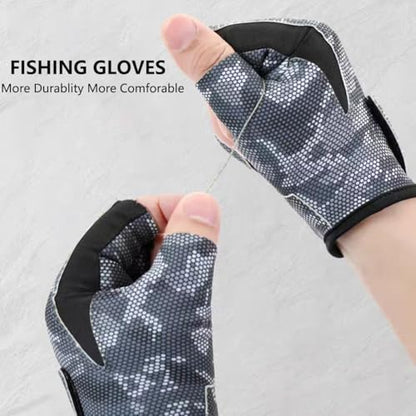 Adult Half-Finger Fishing Gloves - Paddling Sailing Kayaking Hiking Cycling