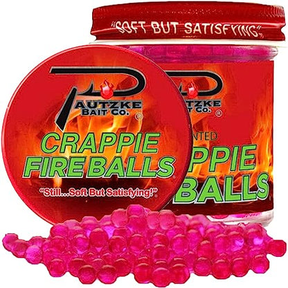 PAUTZKE'S Crappie Fire Balls - Striking Color & Prolonged Scent Release, Infused with Genuine Salmon Egg Juice - color: Pink