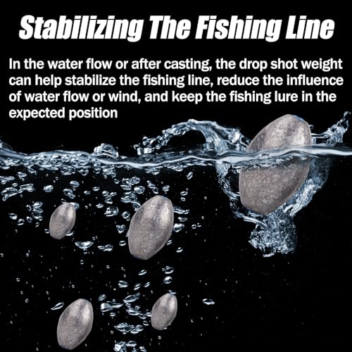 Egg Sinkers Lead Fishing Weights FS/QZ-07 | with Plastic Core,Oval Fishing Sinkers & Weights,for Texas Rig,Carolina Rig,Catfish Casting,Saltwater Freshwater - size: 0.71oz,10pcs