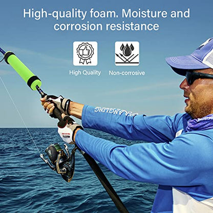 6 Pack Fishing Rod Floats for Kayaking Floaters Poles Propel Paddle Gear Foam Rod Floaties for Boats and Kayaks - color: Green