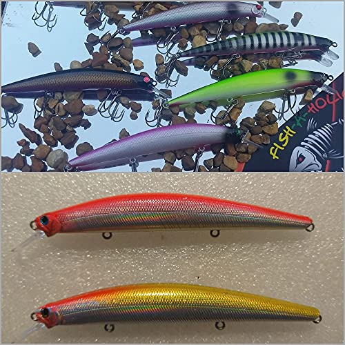 10 Blank Unpainted Minnow Crankbait Topwater Lipless Jerkbait Fishing Lures V3 - color: UPM672P10