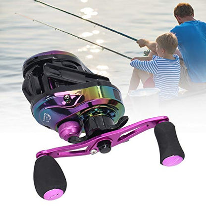 Baitcaster Reels, Magnetic Brake System Bait Caster Reel High Speed Gear Ratio 8.1:1 Low Profile Baitcasting Fishing Reel - size: Left Hand