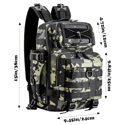 Fishing Tackle Backpack, Portable Fishing Tackle Storage Bag, Multifuction Large-Capacity Sling Bag, Fishing Gear Bags, (Dark Night Camouflage) - color: A-Dark Night Camouflage
