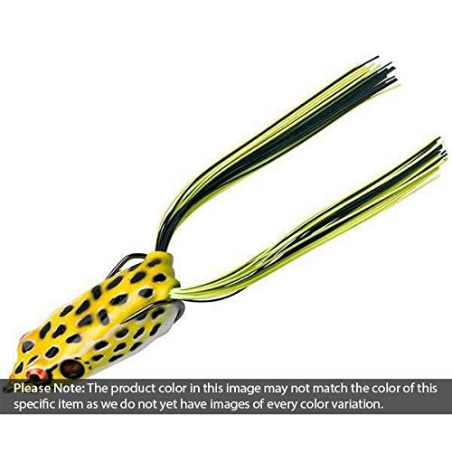 Booyah Pad Crasher Topwater Bass Fishing Hollow Body Frog Lure with Weedless Hooks - color: Swamp Frog
