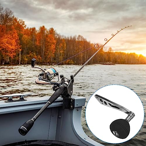 PATIKIL Baitcasting Power Handle, Metal Fishing Reel Handle EVA Knob Grip Replacement Parts for Rocker Arm Accessories - color: Silver