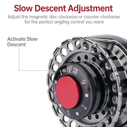 Inline Ice Fishing Reel Full Metal Coil 6+1BBs Ratio 65mm Spool Fly Reel Magnetic Brake Fishing Wheel Pesca Winter Tackle Fishing Accessories - size: Right Hand