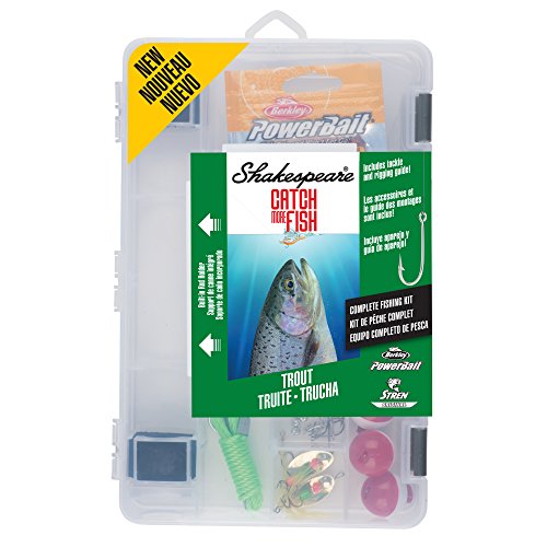 Shakespeare Catch More Fish Spinning Reel and Fishing Rod Combo with Kit - color: Trout, style: Old Model