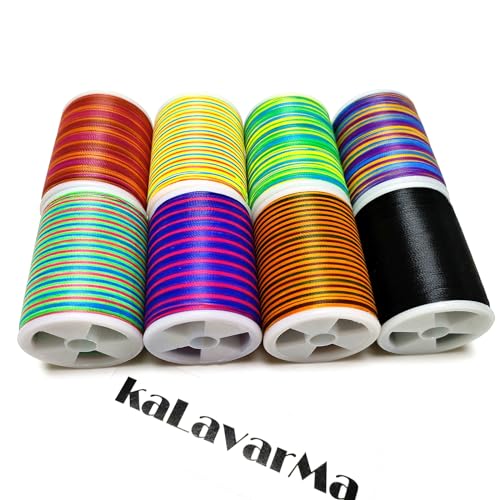 (8pcs*240yd) Kalavarma Rod Wrapping Thread for Fishing Rod Wrapping Thread Rod Building Repair - style: NCP klm056