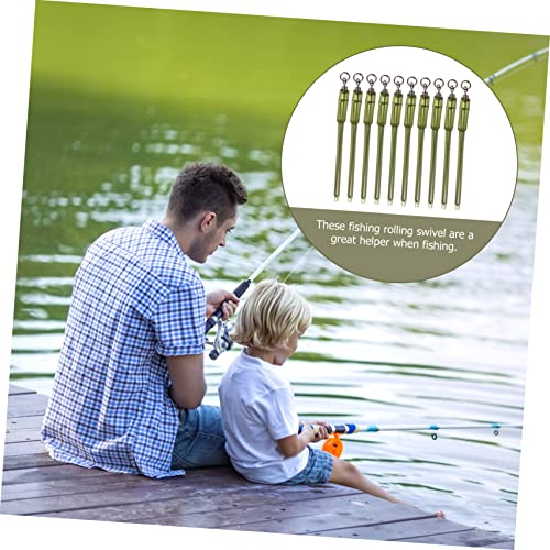 10pcs Split Rings Fishing Swivels Ring Fishing Gear Connector for Freshwater Saltwater