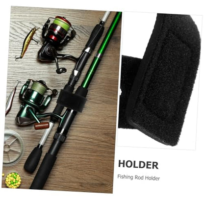 5pcs Adjustable Fishing Rod Straps Elastic Non-Slip Fishing Pole Bands Hook and Loop Closure for Secure Rod Fixing and Storage for Anglers and Outdoors