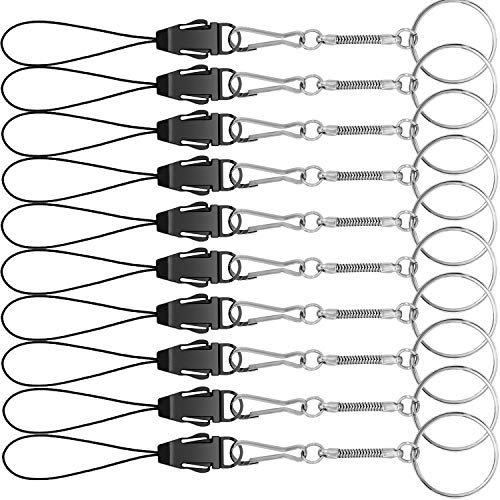 YOUOWO 10Pcs Lanyards Detachable with Plastic Buckle | Lightweight,for USB,Phone,Keys etc - color: 10 Pack Finger Ring Lanyard