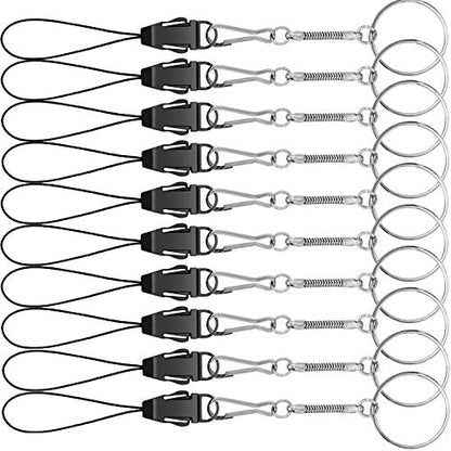 YOUOWO 10Pcs Lanyards Detachable with Plastic Buckle | Lightweight,for USB,Phone,Keys etc - color: 10 Pack Finger Ring Lanyard