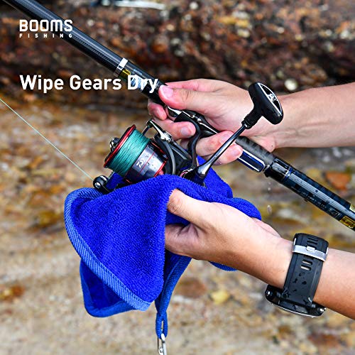 Booms Fishing B0T Microfiber Fishing Towel with Clip, 3 Pack Blue - color: Blue_3 Pack