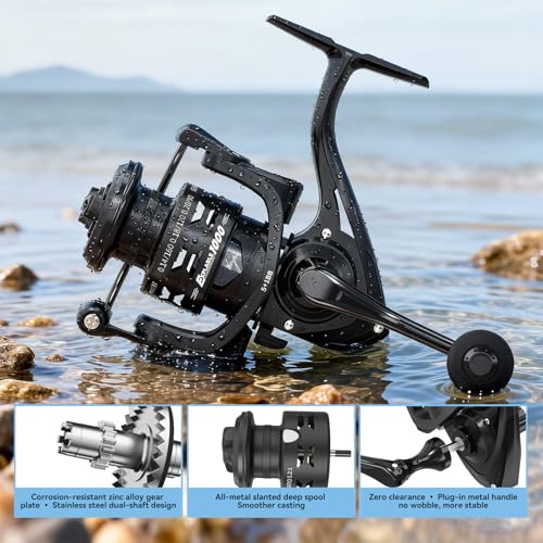 Telescopic Fishing Rod and Reel Combo, Carbon Fiber Collapsible Travel Fishing Pole Kit with Carrier Case & Lures, Anti-Jam Gear for Adults Men Beginners, Freshwater, Saltwater - size: 6.8 ft