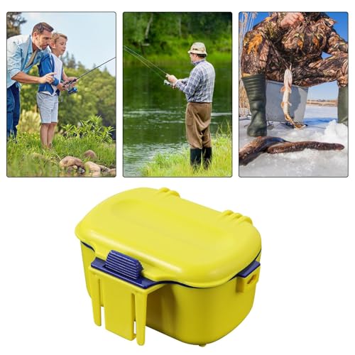 Insulated Container Case - Bait Storage Box, Waterproof Live Worm Holder | Compact Bucket Organizer, Outdoor Fishing Gear Carrier for Boat, Kayak, Pier, Ice Angling Expedition