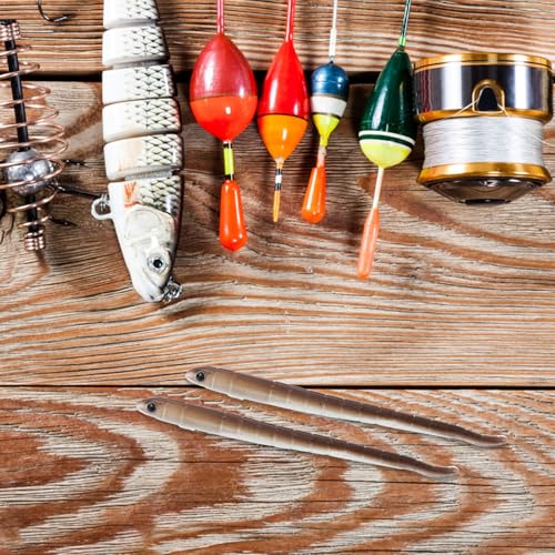 10Pcs 3.74" Soft Fishing Lures, Lifelike Earthworm Artificial Plastic Baits for Bass