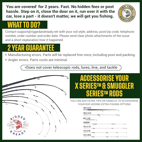 Rigged and Ready Smuggler Series™ Travel Fishing Rods. Super Compact, 1 Spinning Rod and Reel Combo, 4 Spin, 1 Casting Rod + Cases. 2, 3 or 4 Tips. Spin and General Freshwater - Saltwater Fishing