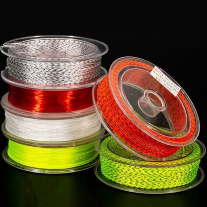 8-Strand for Braided Fly Line Backing 50M Dacron Fishing Leader with Loop 20lb 30lb Low Friction - size: E