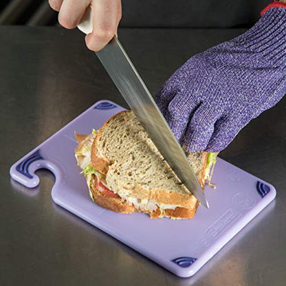 San Jamar Cutting Board,Plastic,6"W,9"L CBG6938PR - 1 Each - color: Purple